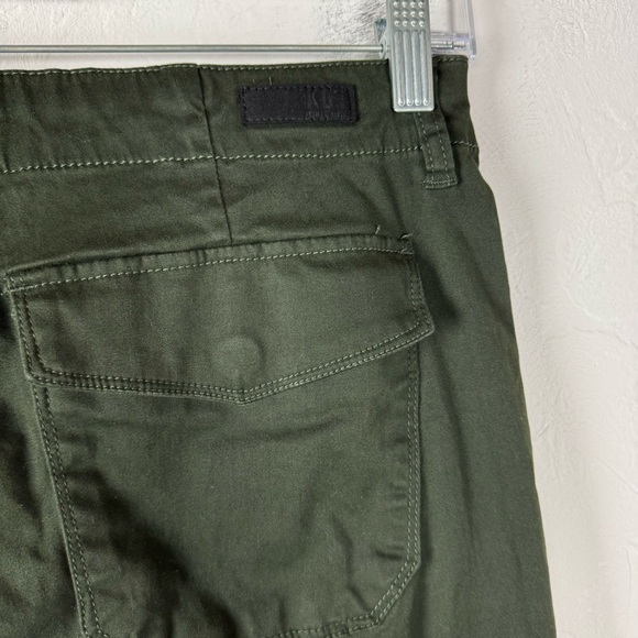 Kut From The Kloth Pants Jeans Ankle Straight Leg Dark Green Solid Cotton Forest - Picture 8 of 11